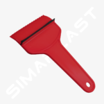 Ice scraper with a rubber water remover