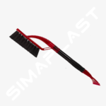 Ice scraper with a soft handle and a smaller brush