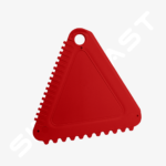Triangular ice scraper