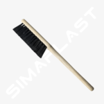 Wooden brush for removing snow from a vehicle