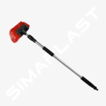 Telescopic four-sided cleaning brush with water attachment