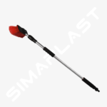 Telescopic one-sided cleaning brush with water attachment